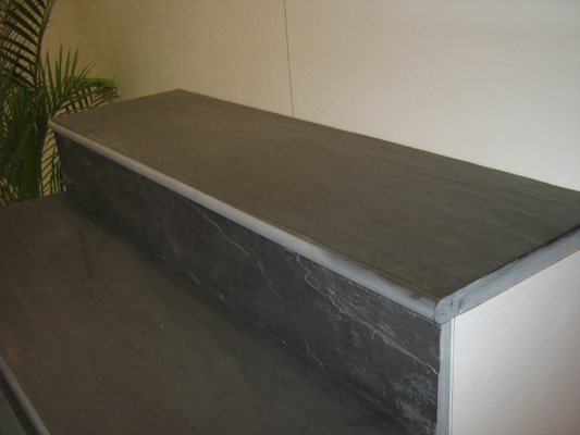 China Chinese Black Slate Stairs,Split Face Slate Steps,Dark Grey Slate Stairs &amp; Risers,Natural Slate Stone Steps supplier