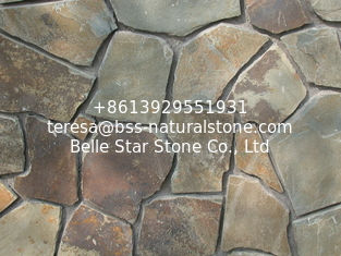 China Multicolor Slate Random Flagstone,Irregular Flagstone,Crazy Stone,Landscaping Stones,Random Stone supplier