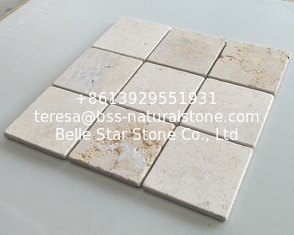 China Beige Travertine Mosaic,Stone Mosaic Tiles,Marble Mosaic,Limestone Mosaic,Mosaic Wall Stone supplier