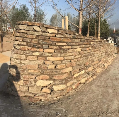 China Rusty Slate Retaining Wall,Multicolor Slate Wall Stone,Natural Slate Landscaping Wall supplier