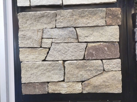 China Yellow Granite Stone Veneer with Steel Wire Back,Yellow Stone Wall Cladding supplier