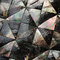 Convex Surface Sea shell Wall Panel Black Butterfly Shell Decorating Panel Triangle 40mm supplier