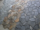 Black Split Face Slate Flagstone Natural Slate Meshed Flagstone Walkway Exterior Flagstone Flooring supplier
