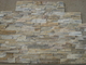 Oyster Grooved Stone Cladding,Desert Gold Quartzite Stacked Stone,White Gold Culture Stone,Golden Honey Stone Panels supplier