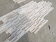 White Wooden Marble 3D Stone Cladding,White Serpeggiante Marble Ledger Panels,Chenille White Marble Stacked Stone Veneer supplier