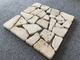 Beige Travertine Meshed Flagstone,Random Stone on Net,Flagstone Walkway,Meshed Pavers supplier